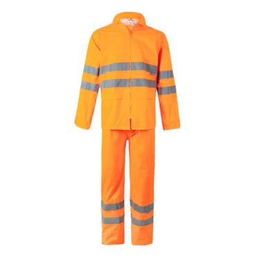 Completo VELILLA antipioggia giacca+pantalone alta visibilità